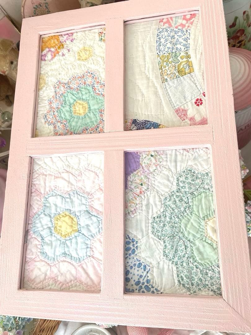 確認用です。アンティークキルト窓枠フレームリバーシブル·͜· ♡