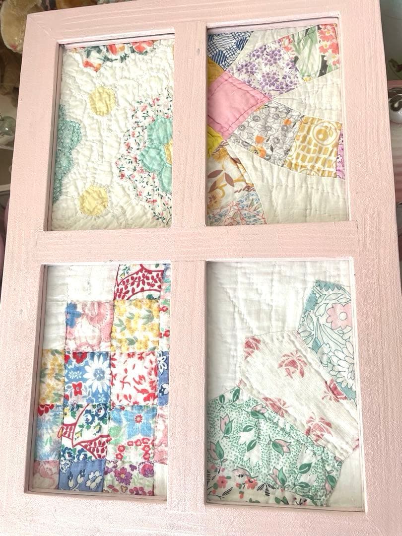 確認用です。アンティークキルト窓枠フレームリバーシブル·͜· ♡