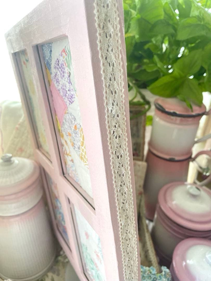 確認用です。アンティークキルト窓枠フレームリバーシブル·͜· ♡