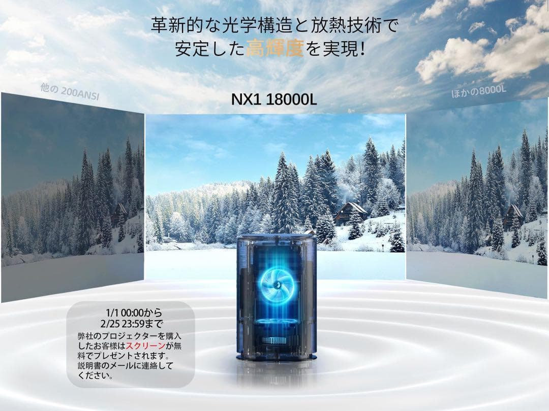 LEDプロジェクター ホームシアター 高輝度 高画質 スマホ 新品 Wi-Fi