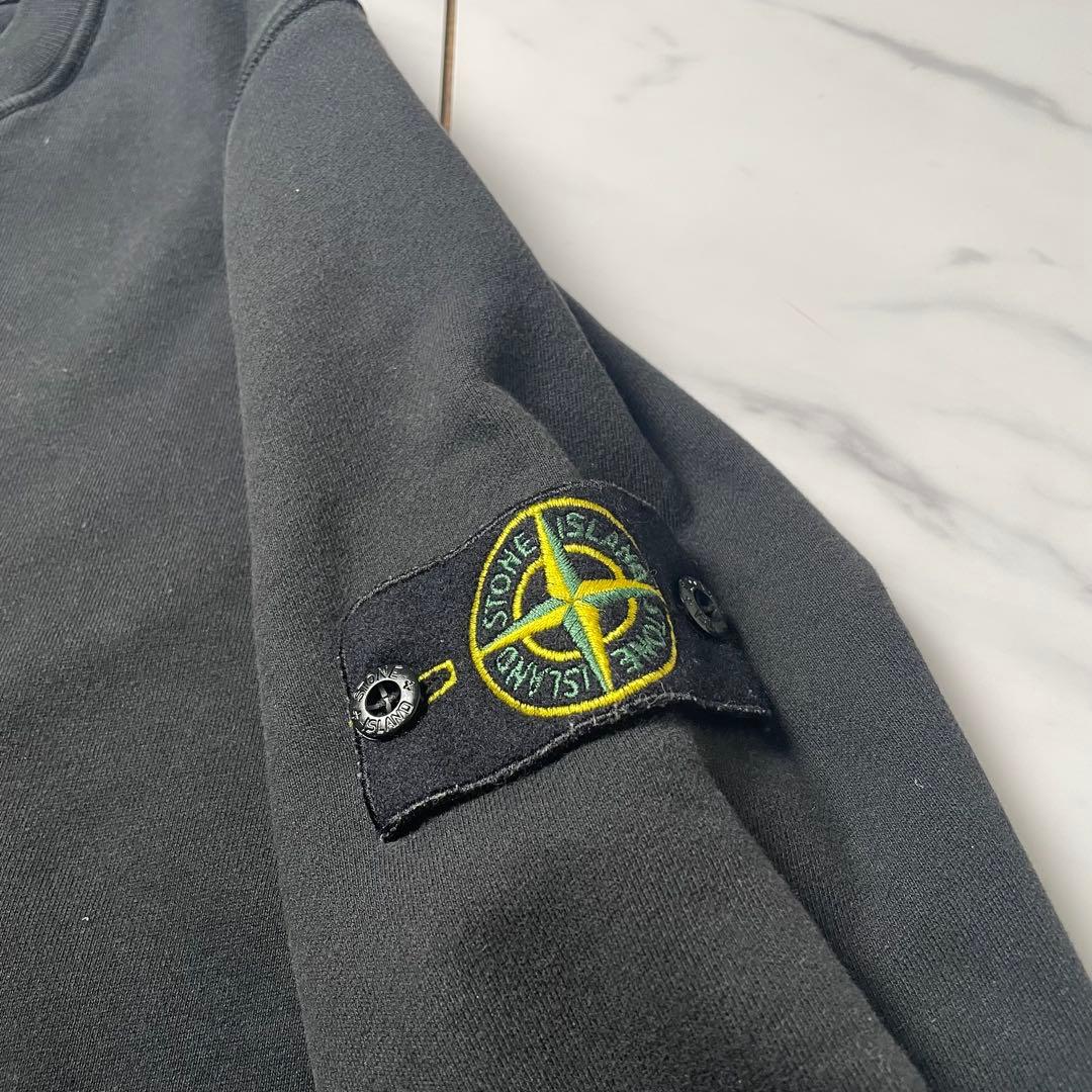 希少S STONE  スウェット グリーンエッジワッペン 黒