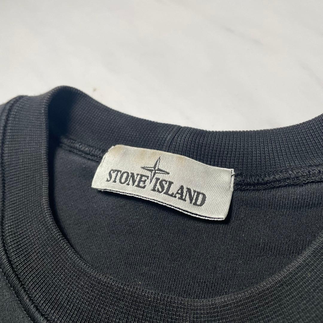 希少S STONE  スウェット グリーンエッジワッペン 黒