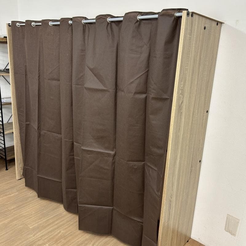 【新品】☆組立式　伸縮クローゼット ハンガー付きOK☆　(美品アウトレット)