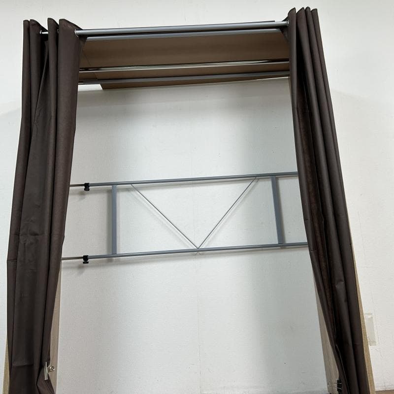 【新品】☆組立式　伸縮クローゼット ハンガー付きOK☆　(美品アウトレット)