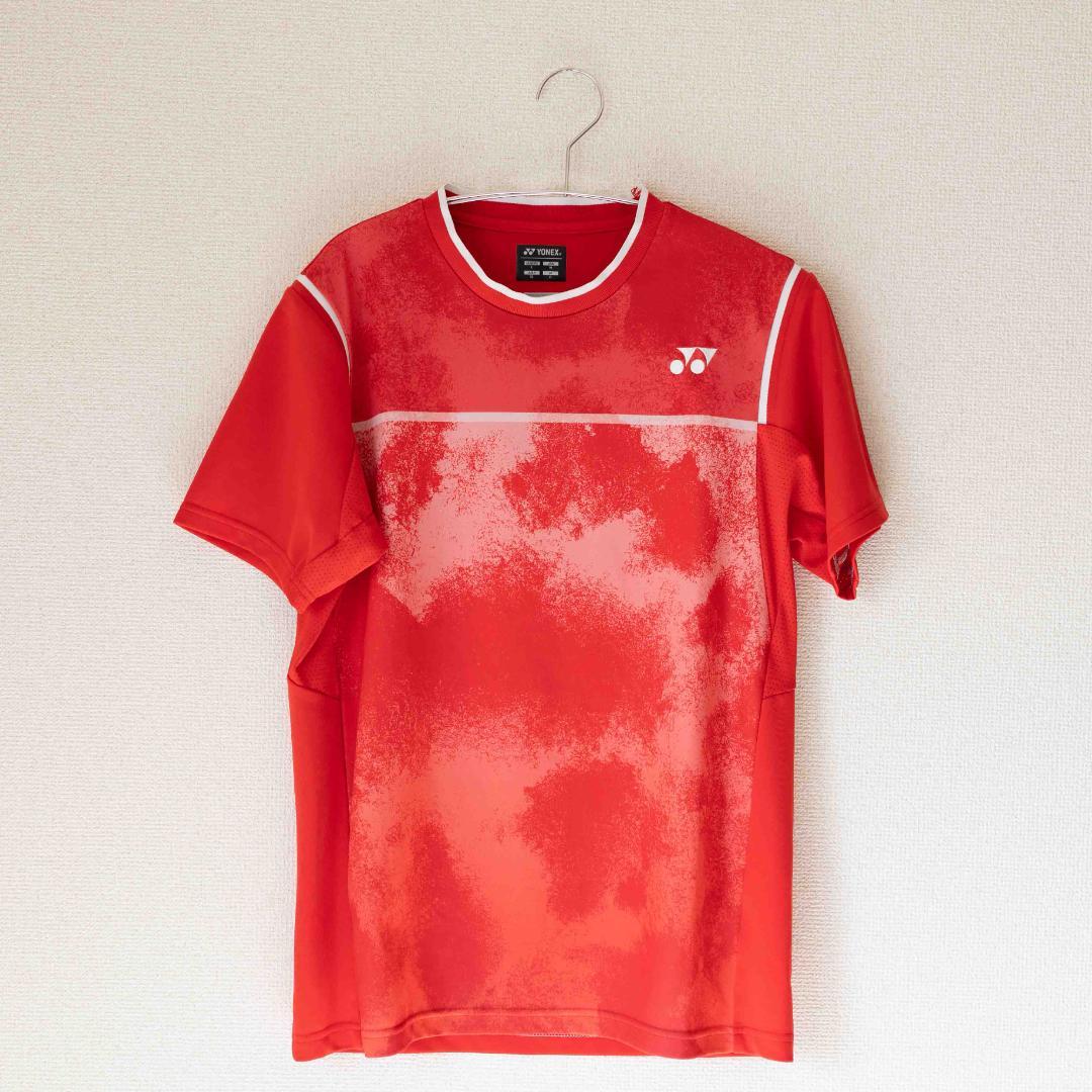 4*葉様 YONEX ゲームシャツ 柳井商工 背面 ユニ Oサイズ レッド (8