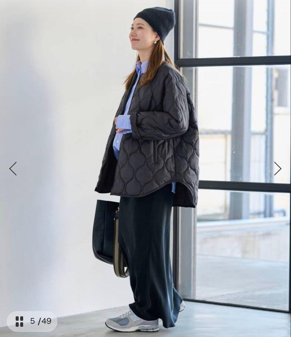 フレームワーク　2wayキルティングブルゾン　黒