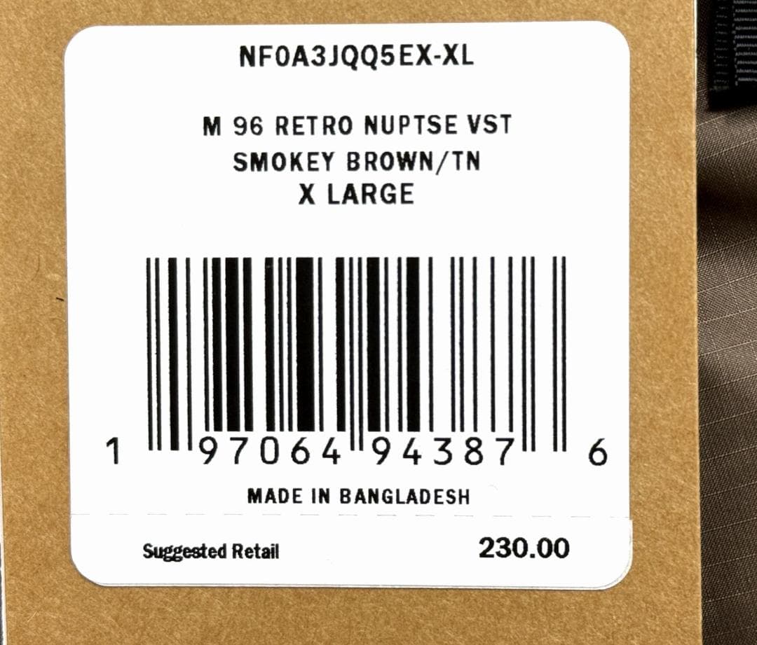 新品 ノースフェイス 1996 レトロヌプシベスト 700フィルパワーUS:XL