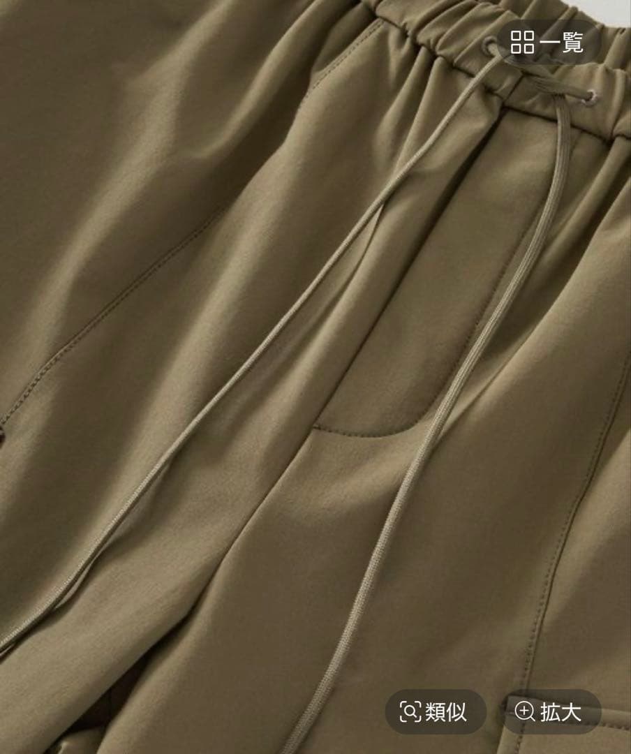 【BARNYARDSTORM】カーキ 裏起毛ストレッチカーゴパンツ(M)