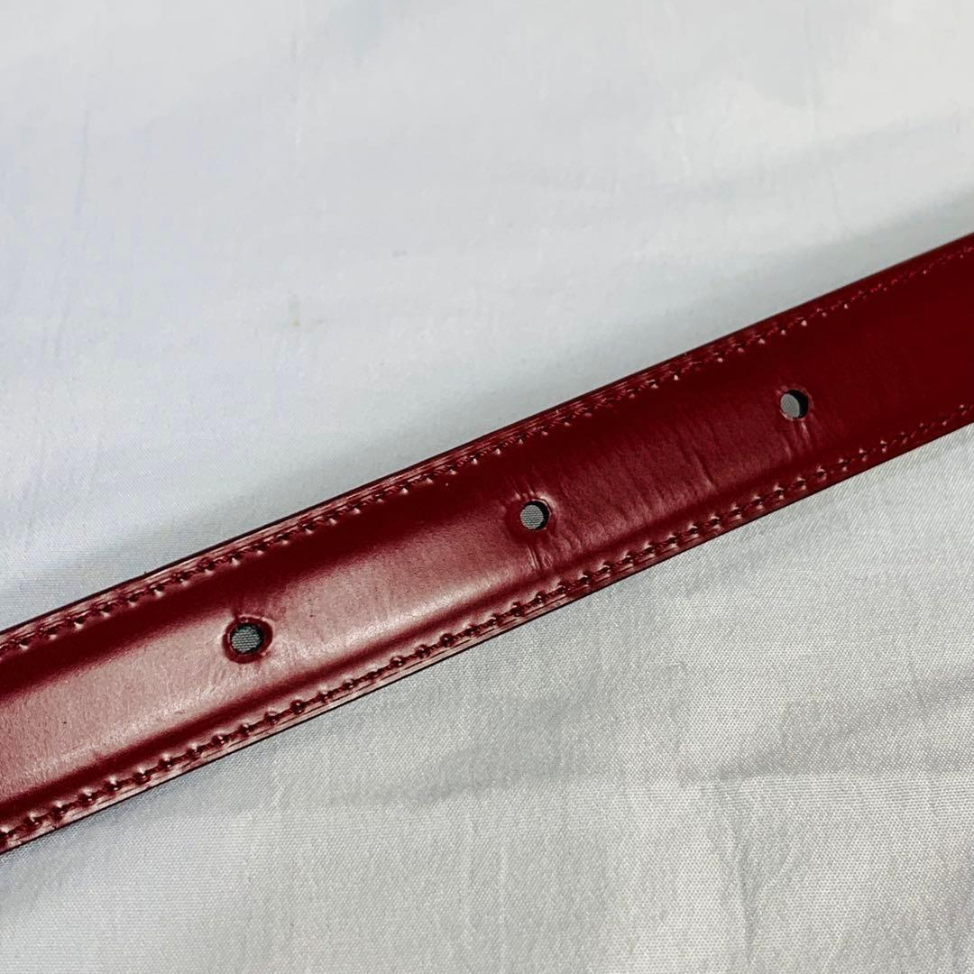 極美品　カルティエ リバーシブル マストタンク ベルト レザー ボルドー