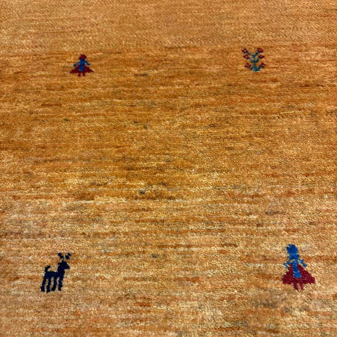 手織りペルシャ絨毯　新品　ギャッベ　215×90 ラグ　カーペット　リズバフ