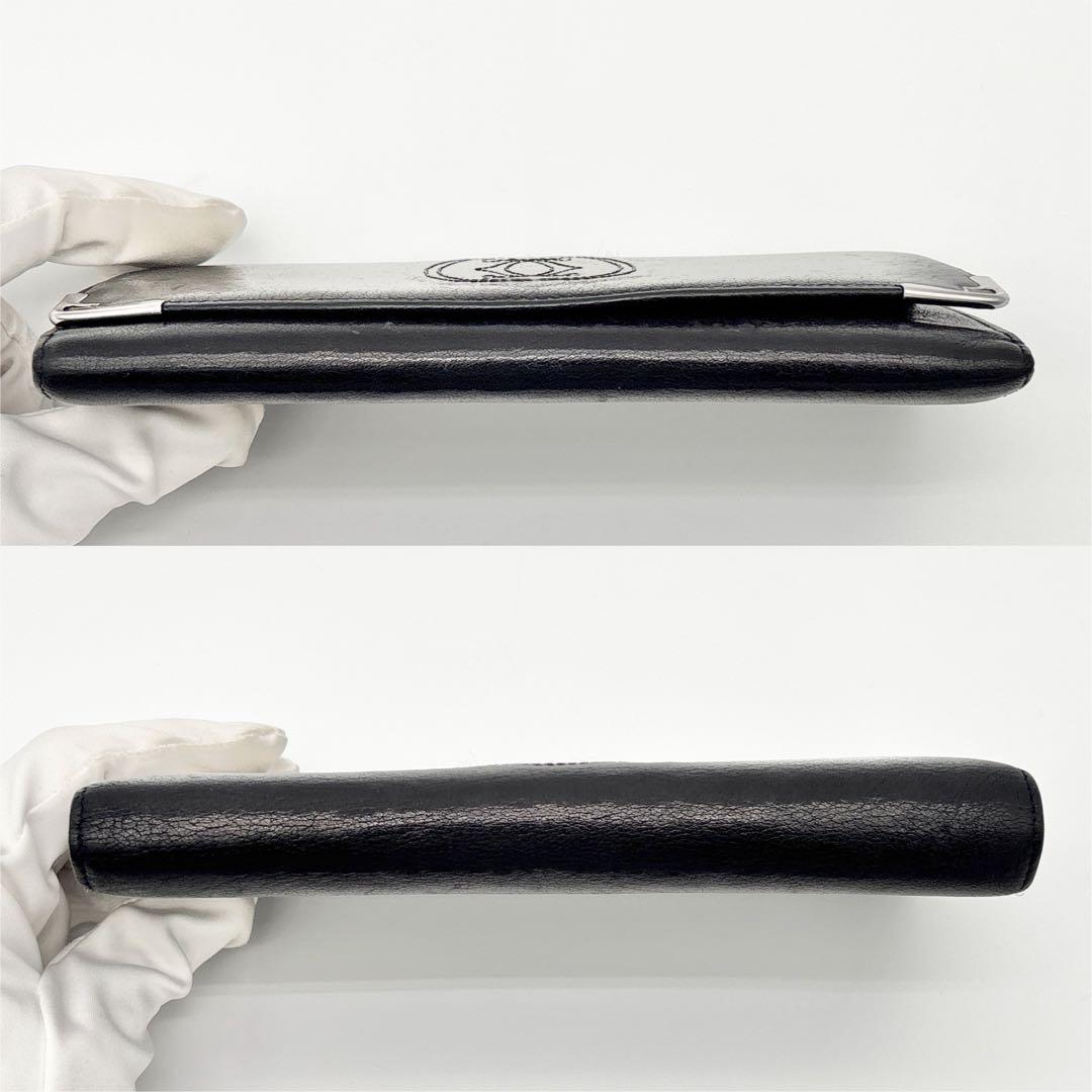 Cartier マルチェロ マストライン 長財布 ロゴ型押し シルバー金具