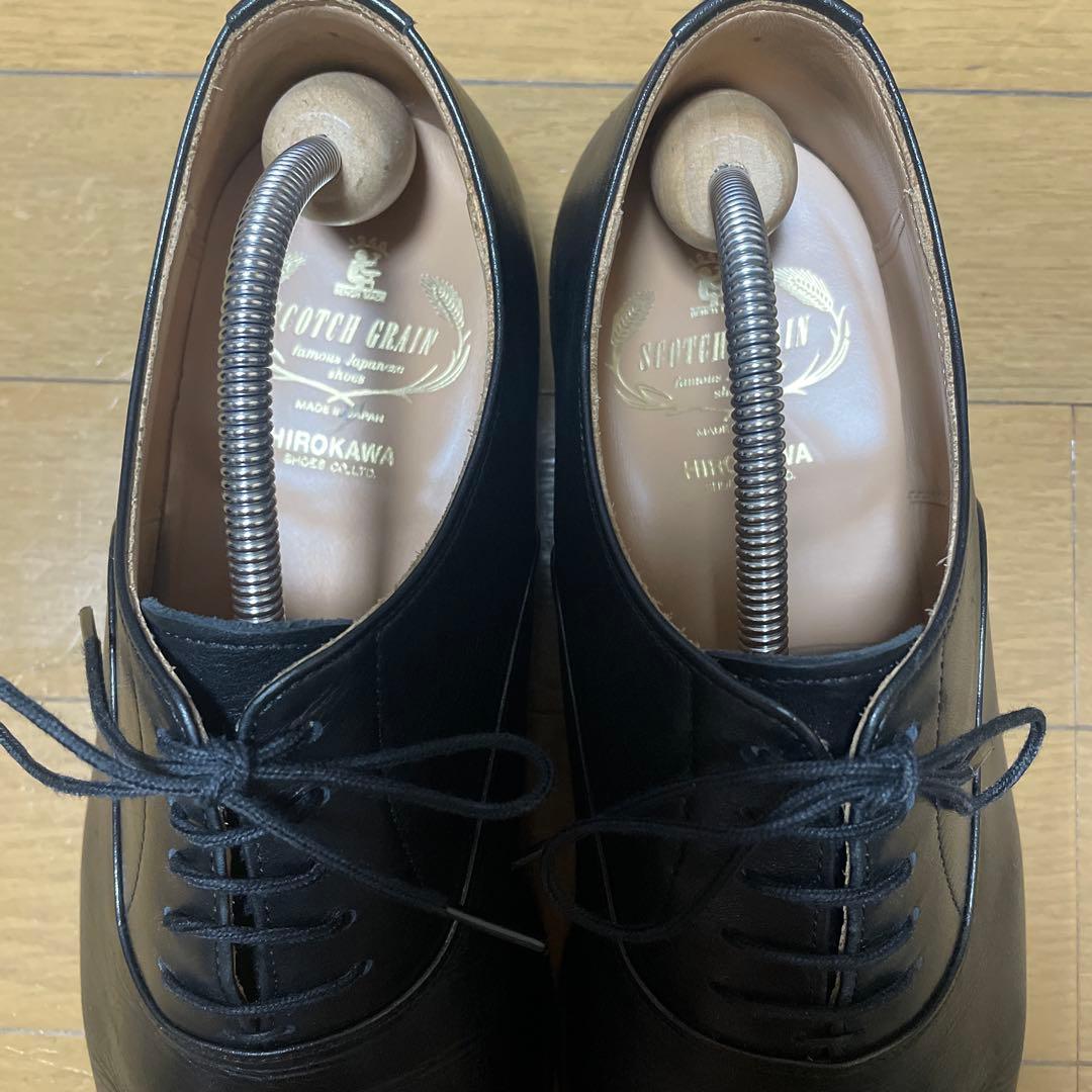 【美品】スコッチグレイン 黒 R1813BL（E）ストレートチップ 25cm