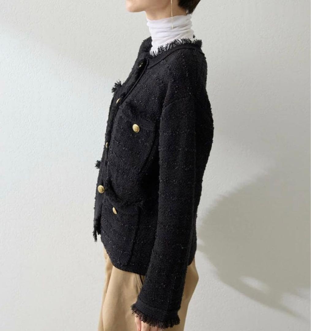 Whim Gazette ツィードニットジャケット