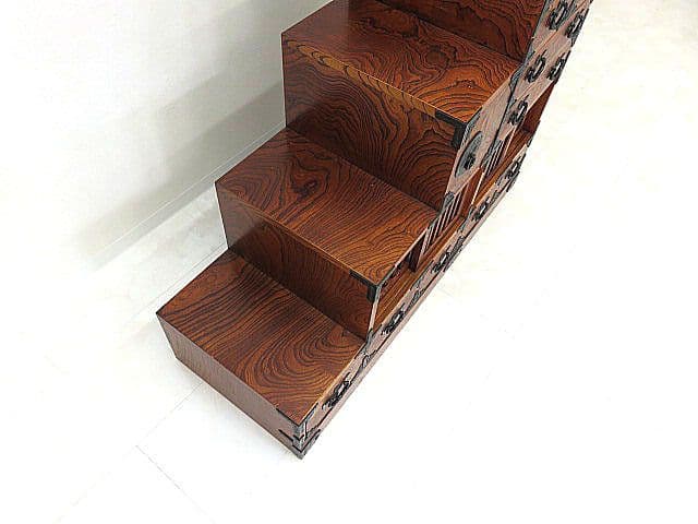 ぐ*み様 岩谷堂箪笥　藤里木工　伝統工芸士「高橋清利」作　階段箪笥　　時代箪笥/