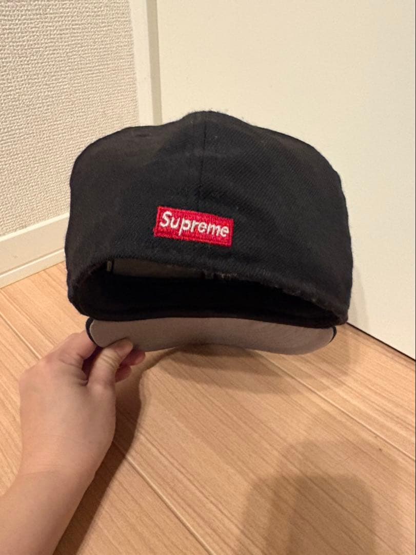 Supreme ベースボールキャップ ブラック 7 1/8