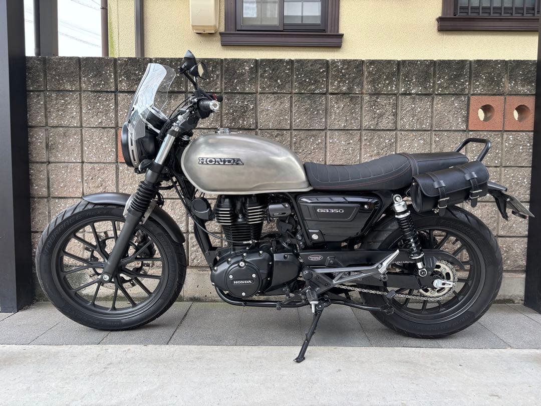 GB350/S アルミタンク風ステンレスコート塗装