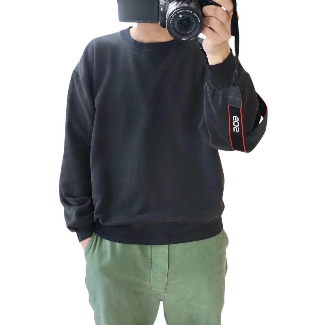 レア個体 ブラック USA製 90s Russell ラッセル スウェット 無地