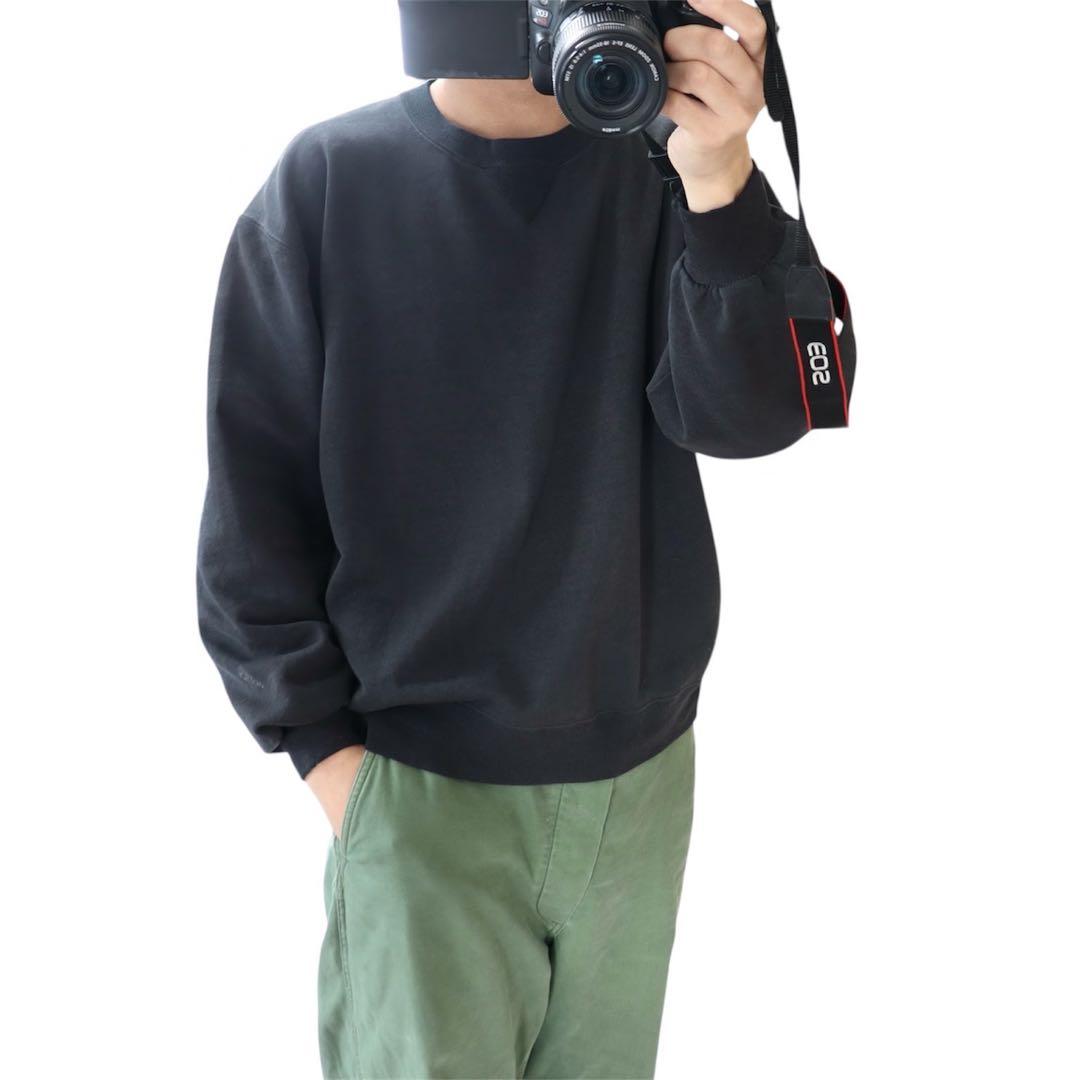 レア個体 ブラック USA製 90s Russell ラッセル スウェット 無地