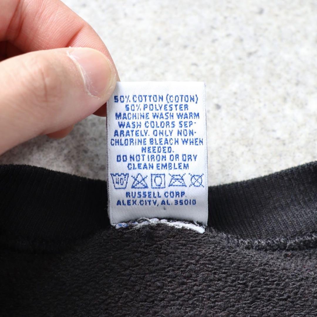 レア個体 ブラック USA製 90s Russell ラッセル スウェット 無地