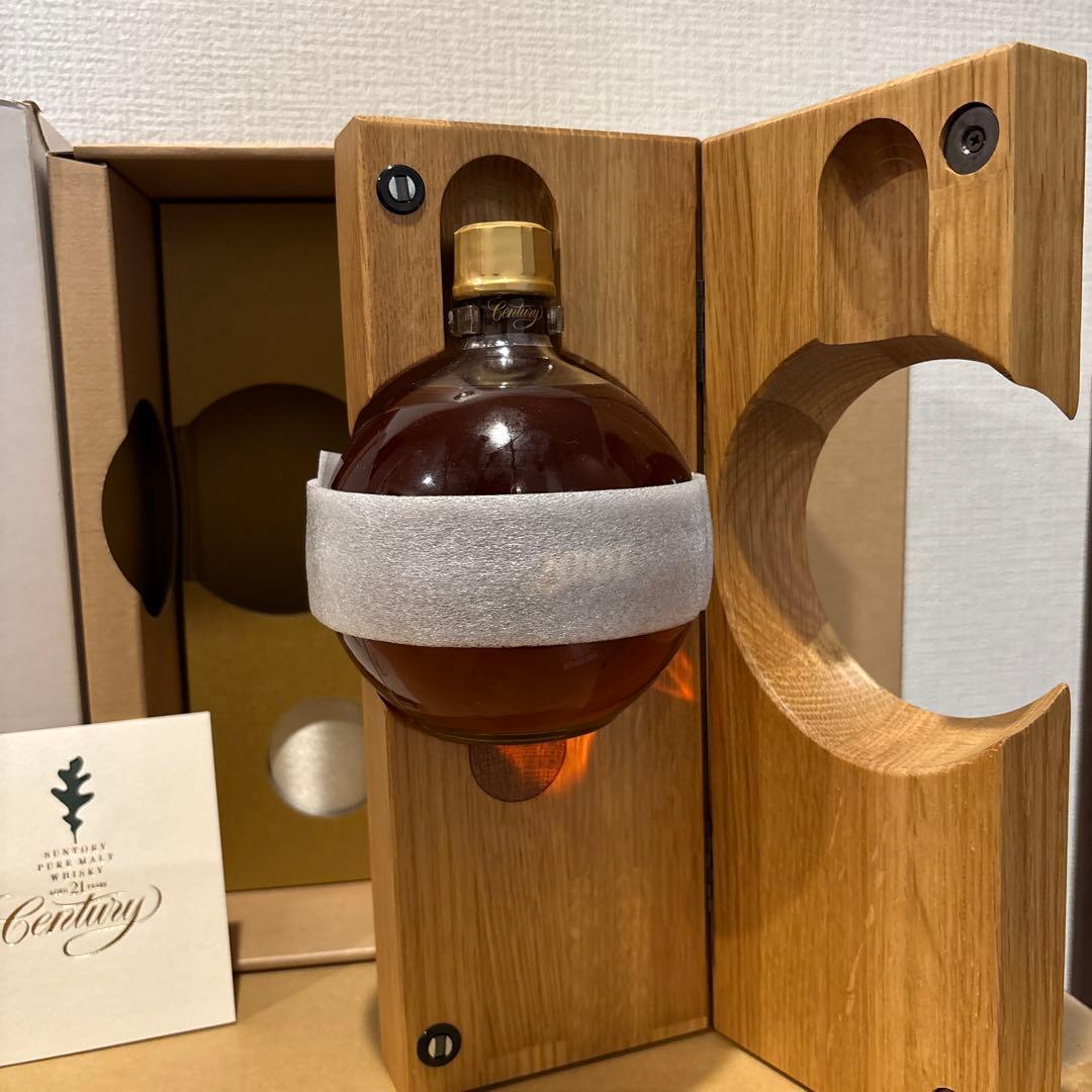 サントリーピュアモルトウイスキー　21年　センチュリー　2001年　土台　箱付き