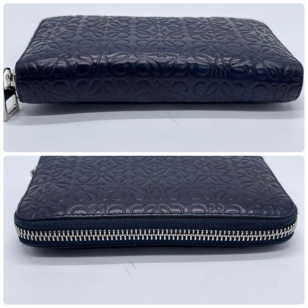 LOEWE レザー リピートアナグラム ラウンドファスナー 財布