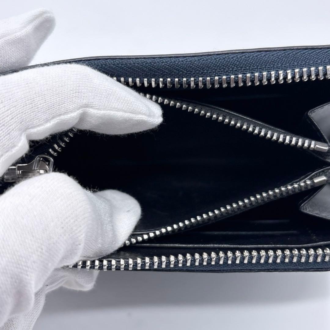 LOEWE レザー リピートアナグラム ラウンドファスナー 財布