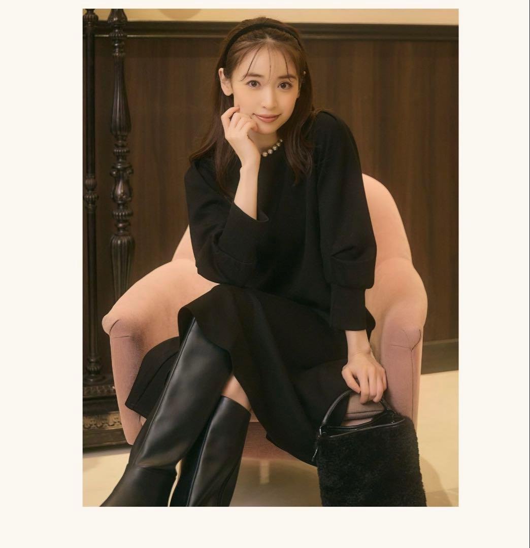 新品⭐︎グレディブリリアン パール ポンチ ジャージー ワンピース 2way 黒