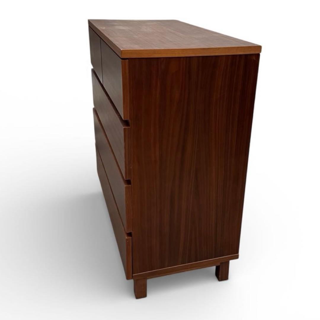 【美品】無印良品　チェスト ウォールナット 脚付 幅80cm タンス 収納 北欧