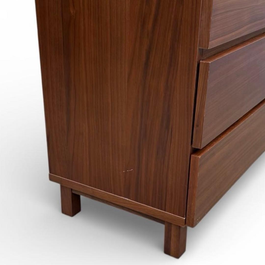 【美品】無印良品　チェスト ウォールナット 脚付 幅80cm タンス 収納 北欧
