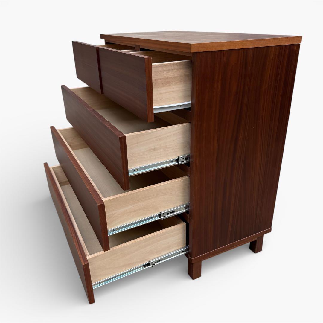 【美品】無印良品　チェスト ウォールナット 脚付 幅80cm タンス 収納 北欧