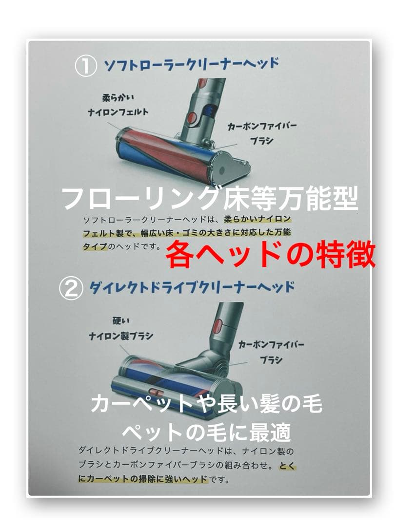 ダイソン⑨SV14V11 absolute仕様２ヘッド　新品パイプ純正スタンド