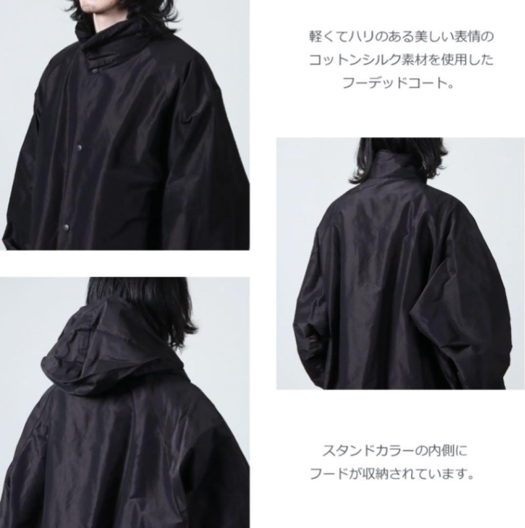 COMOLI コモリ 23AW コットンシルク フーデッドコート size3