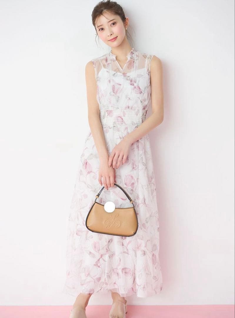 CELFORD レイヤードフラワープリントワンピース