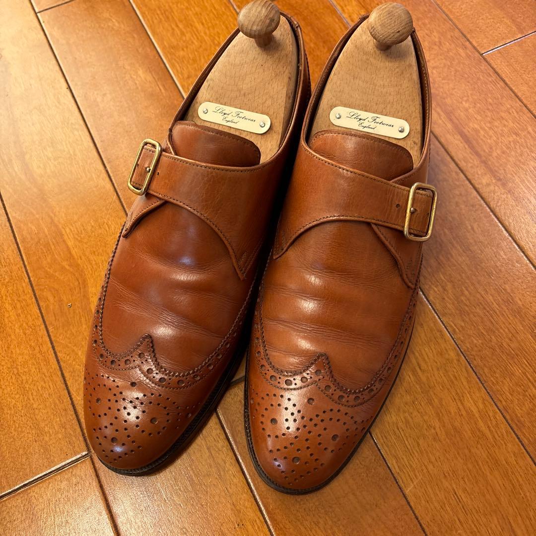 『美品』ロイドフットウェア モンクストラップ メダリオン 25.5cm