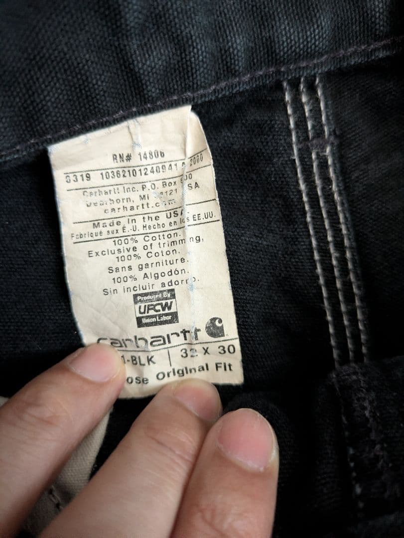 カーハート ダブルニー 32X30　 made in usa