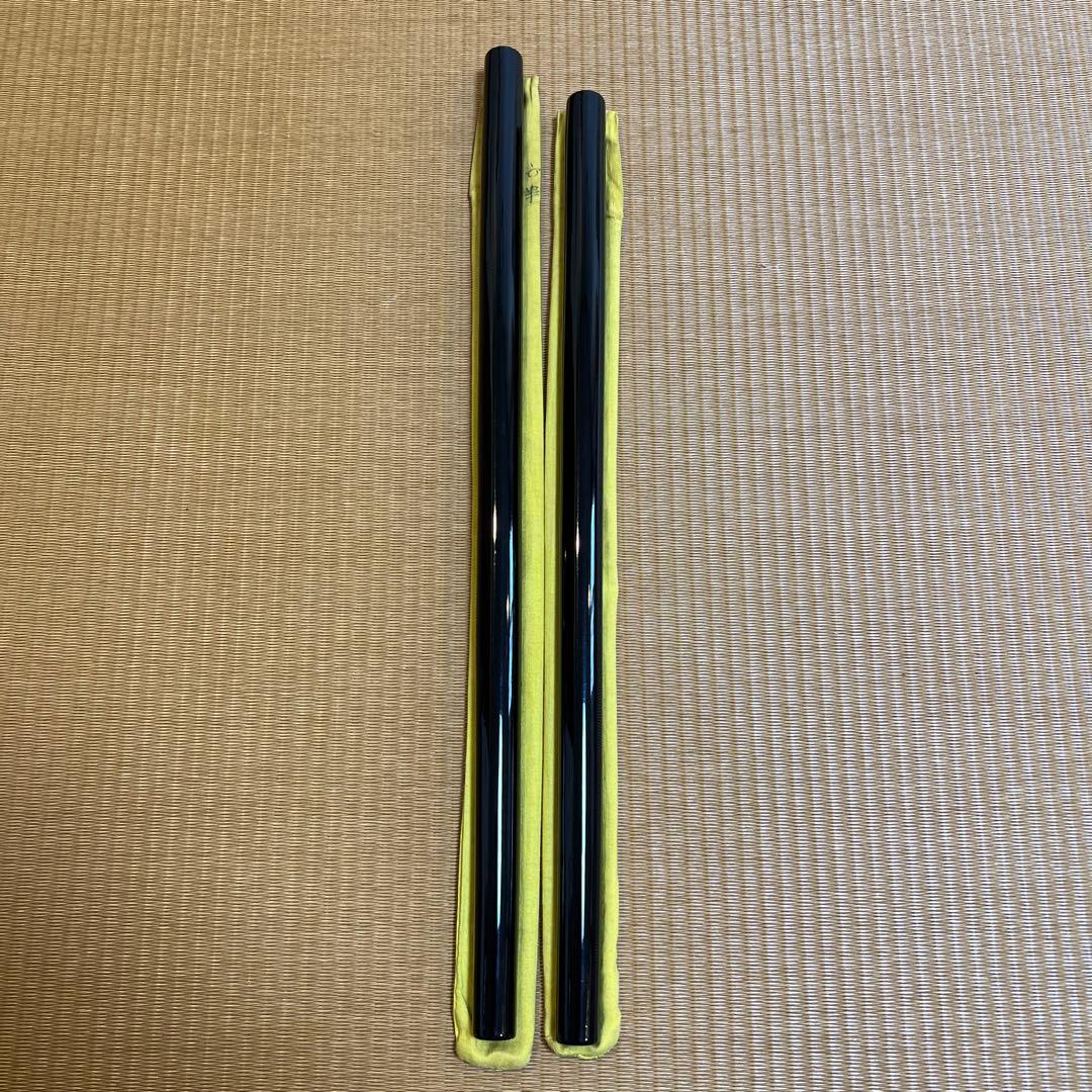 篠笛丸山 6・7本半調子 唄用（ドレミ調）黒漆 2本セット ※専用笛袋付