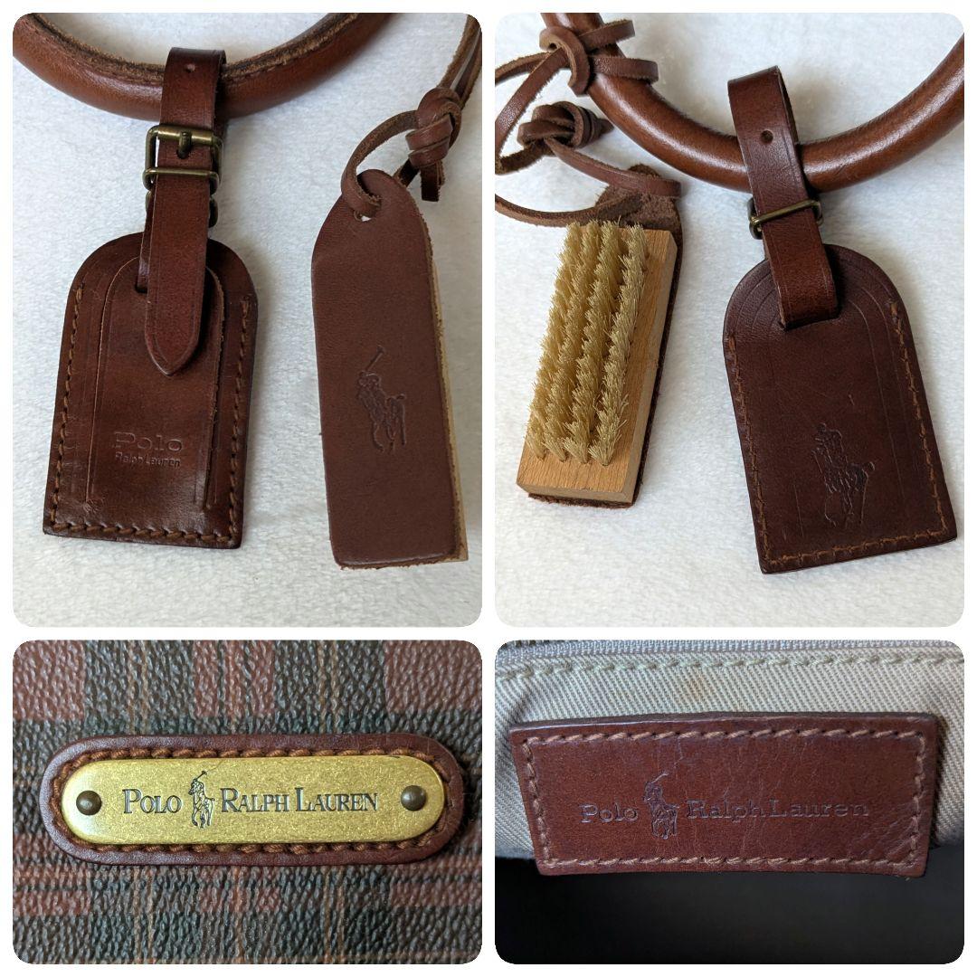 ポロラルフローレン ミニ ボストンバッグ PVC チェック　　♦ボルター♦