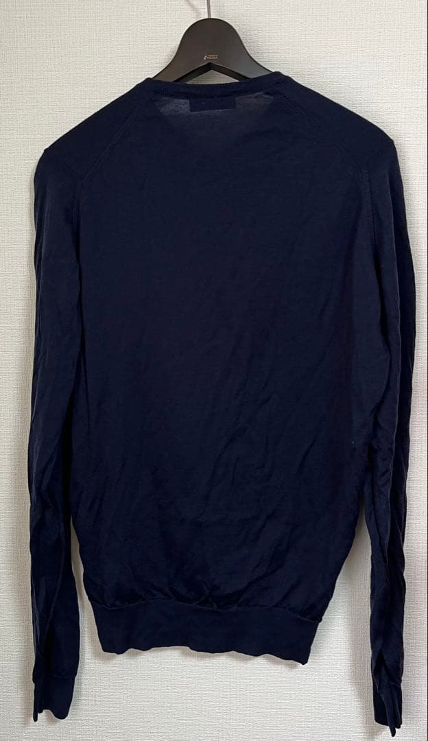【美品】JOHN SMEDLEY GENOA Vネック　L MIDNIGHT