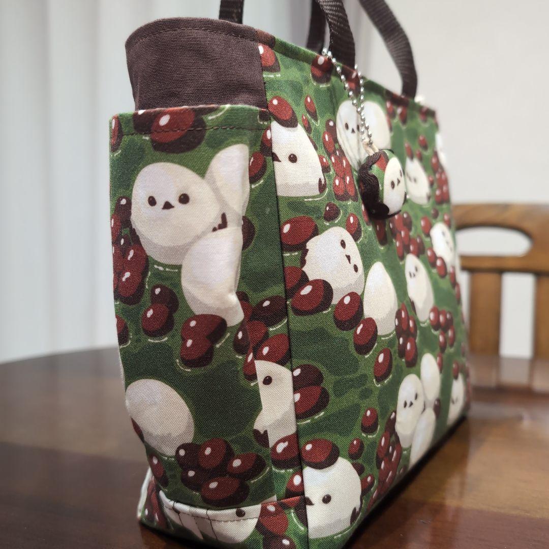 夢咲堂ページ❤シマエナガ❤トートバッグ❤ハンドメイド