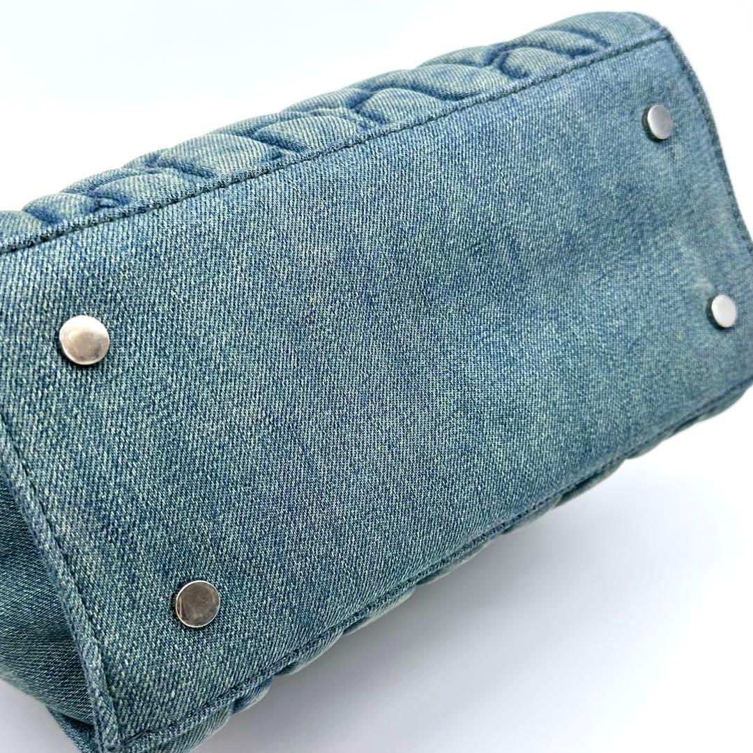 使用少✨DIESEL ディーゼル 2way デニムバッグ キルティング ブルー系