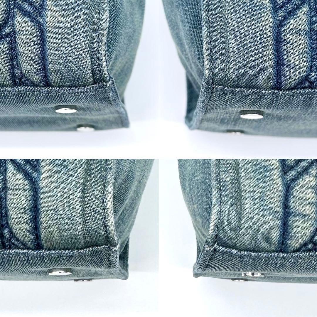 使用少✨DIESEL ディーゼル 2way デニムバッグ キルティング ブルー系