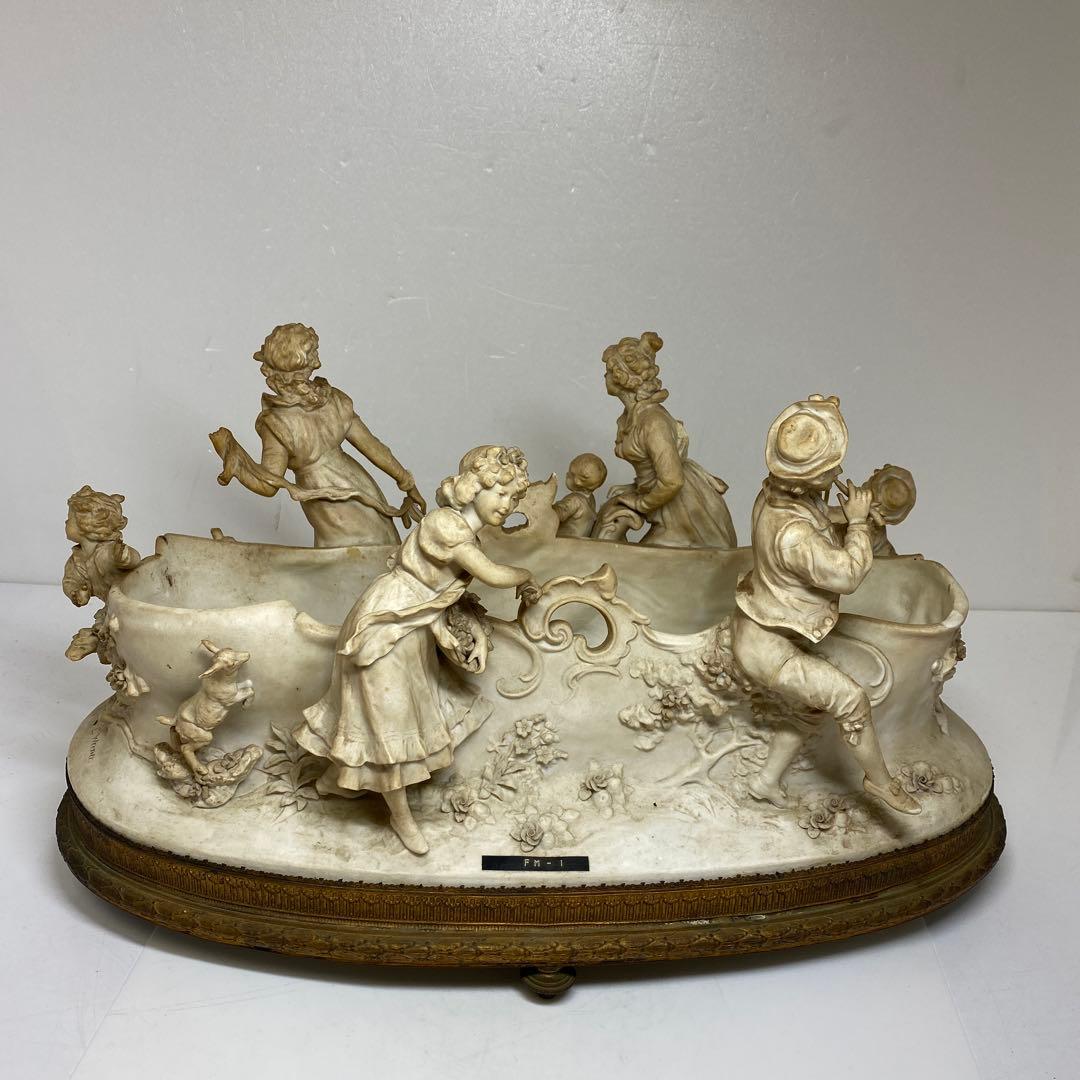 専用　C.Werner在銘　特大磁器人形　金具台付　タカト　東さ7-1012④