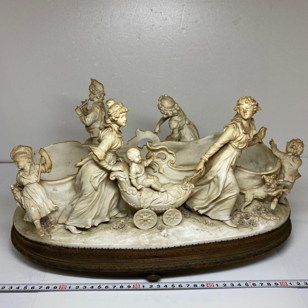 専用　C.Werner在銘　特大磁器人形　金具台付　タカト　東さ7-1012④