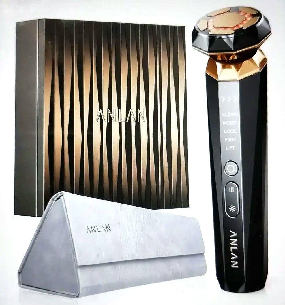 【新品未使用】ANLAN 美顔器・専用エピジェル80g付き・ブラック＆ゴールド