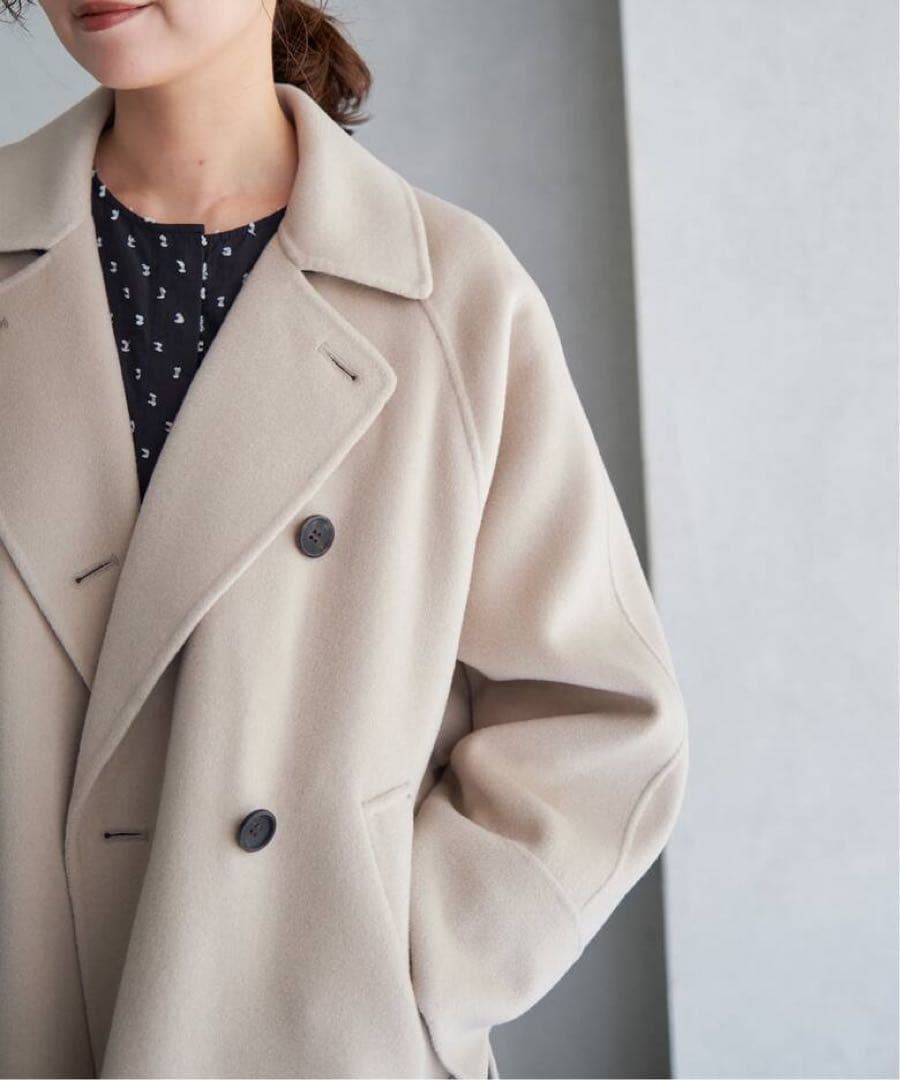 美品 イエナ　スーパー160ダブルフェイスショートコート2024 サイズ36