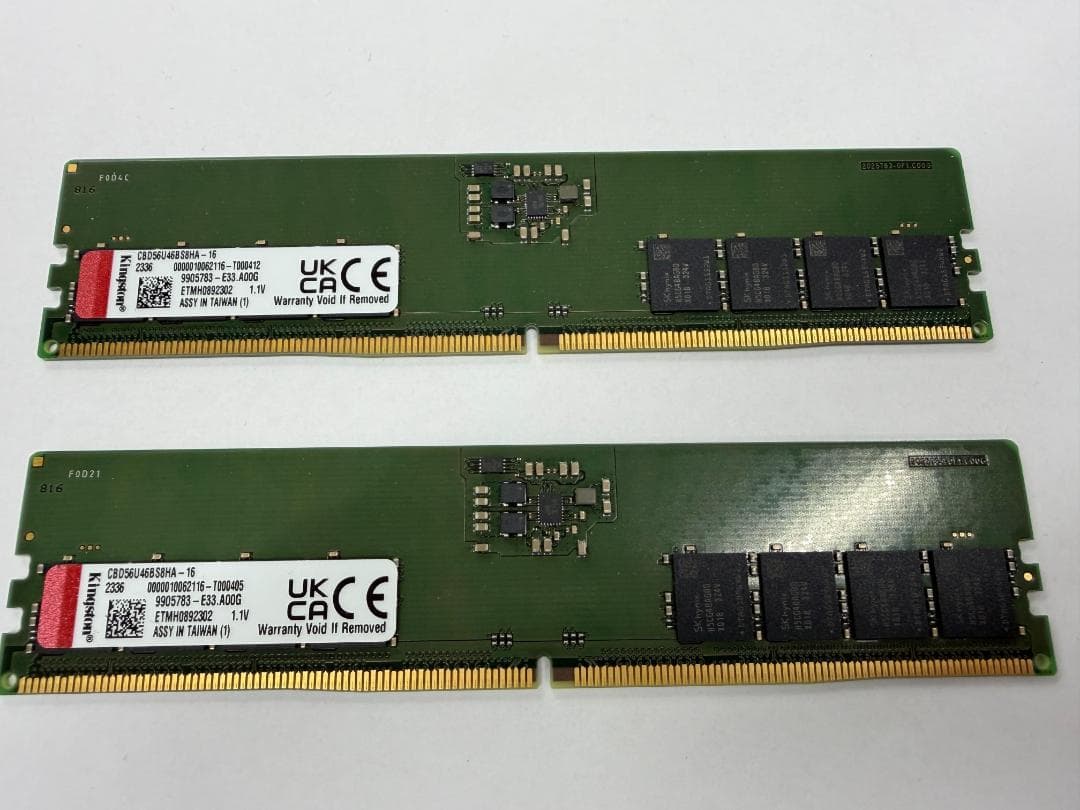 【メモリ】Kingston DDR4 3200MHz 32GB ID:4V07