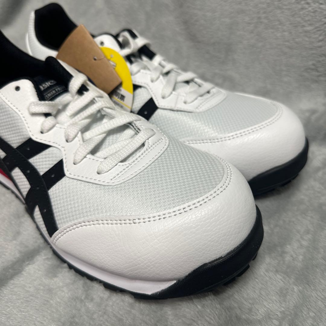 ASICS 安全靴ホワイト/ブラック/レッド