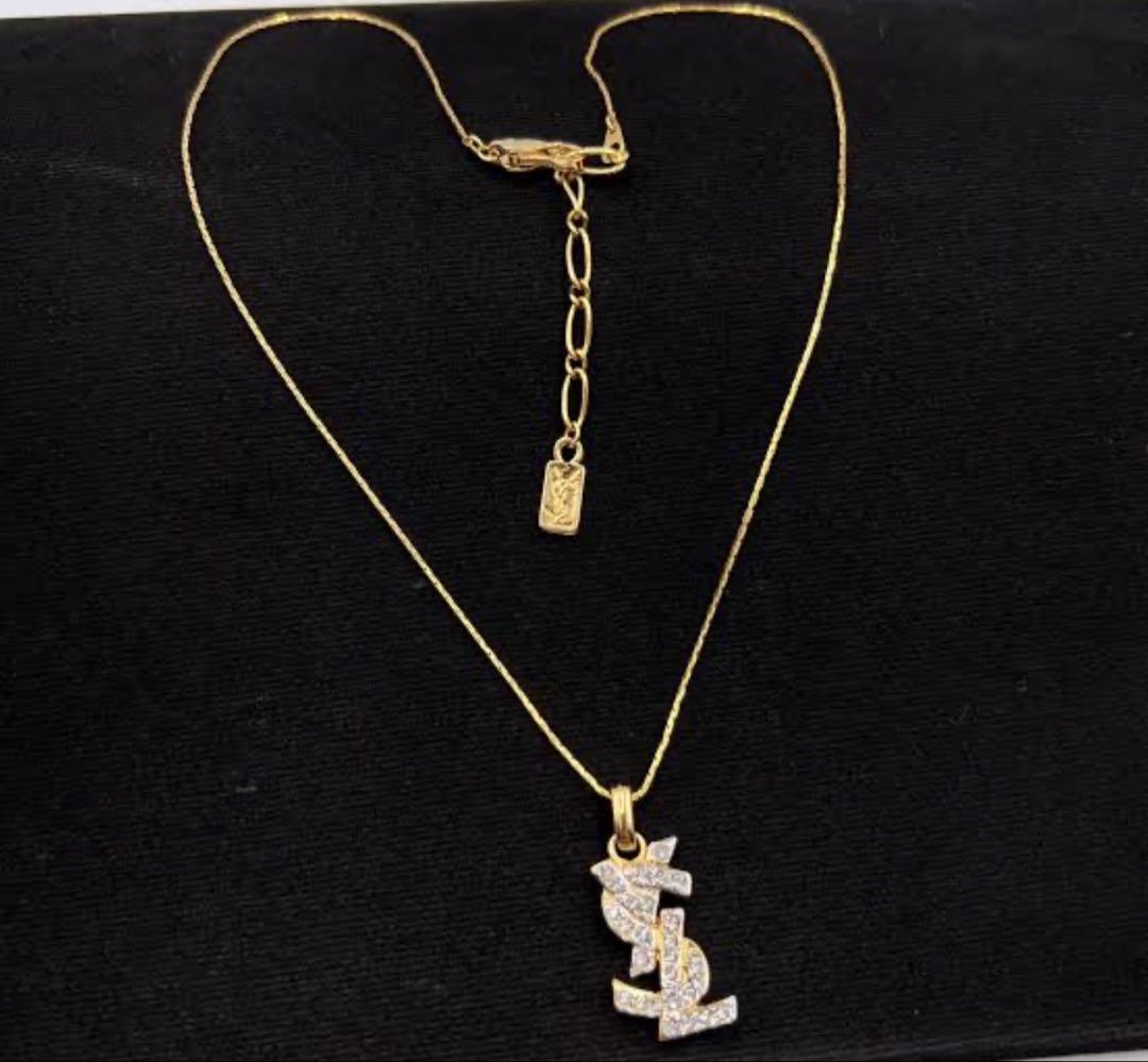 YSL ロゴ ネックレス ゴールド