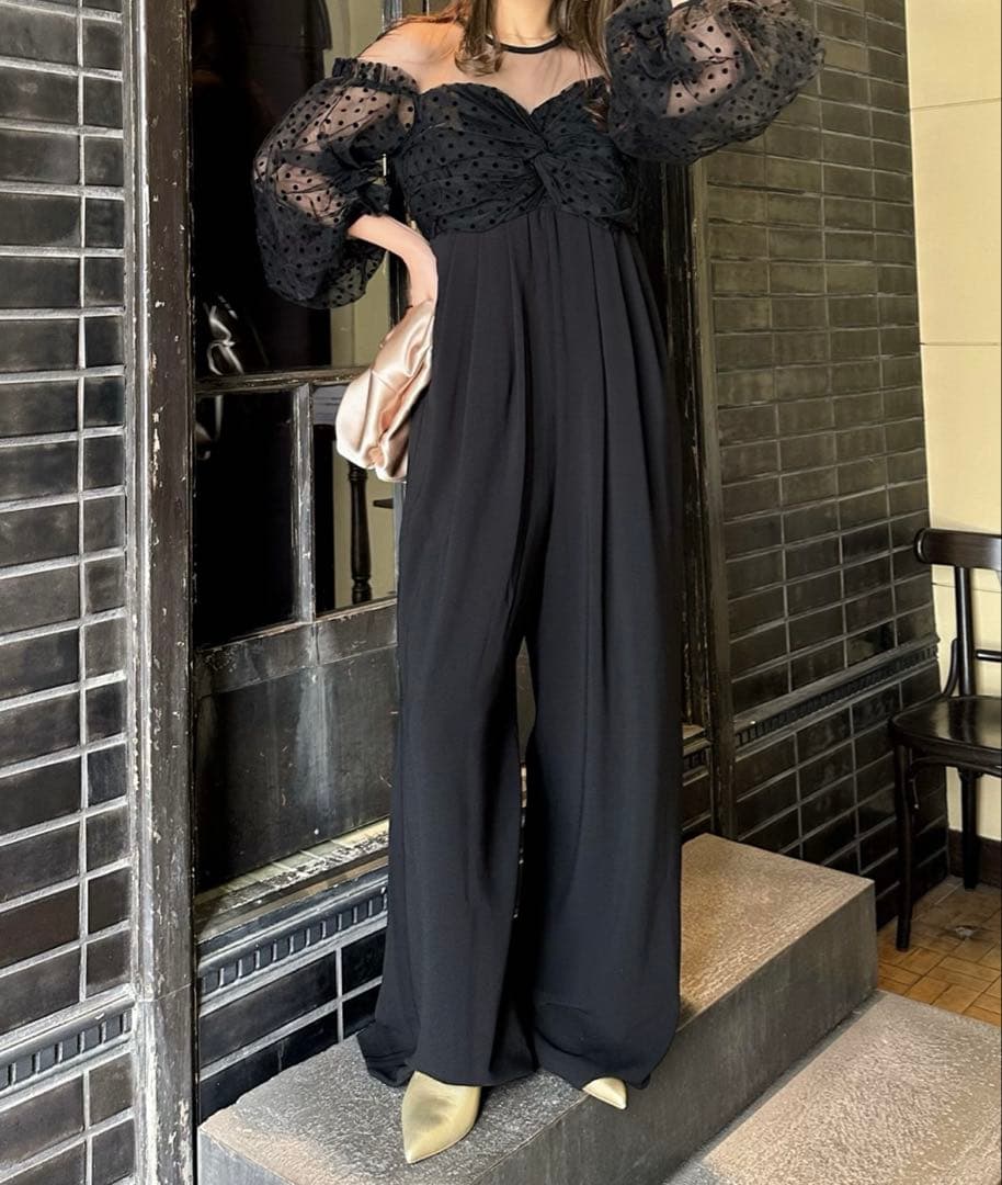 ブラック パーティードレス Lサイズ