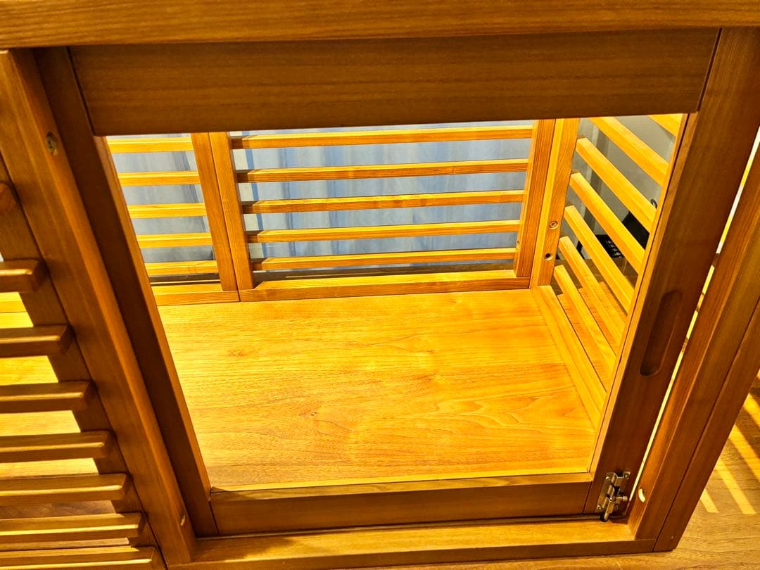 犬用ケージ/天然木/Lサイズ/ペットサークル/ライトブラウン